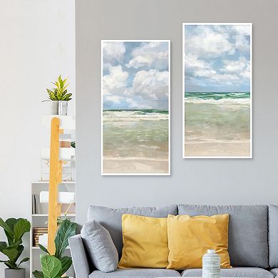 Masterpiece Rolling Surf Panel I & II by Studio Arts Framed Wall Art