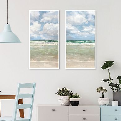 Masterpiece Rolling Surf Panel I & II by Studio Arts Framed Wall Art
