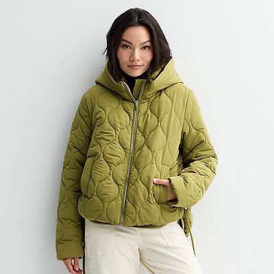 Kohls womens quilted jacket on sale