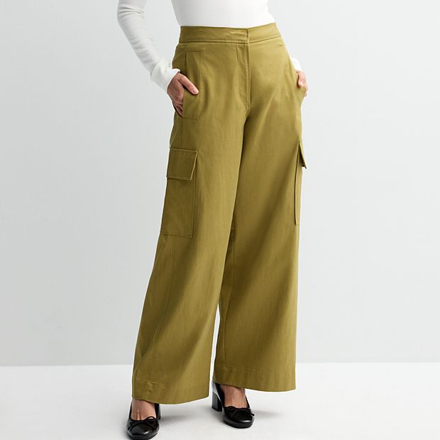 【BAON】Conley strap cargo wide slacks Women's Fourth + Bay Wide Leg Cargo Pants