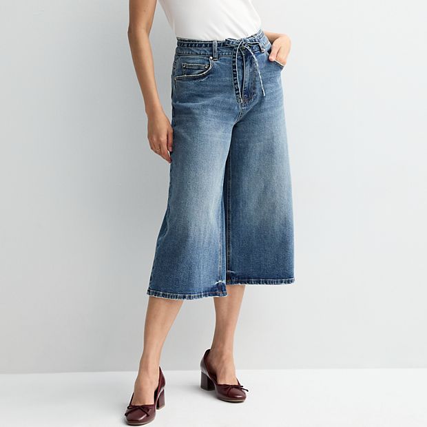 期間限定 セール - 売れ筋ランキングをチェック Bay + Fourth Women's Belted Jeans Cropped Leg Wide パンツ