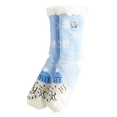 Juniors IVORY ELLA Snowy Day Sherpa Lined Knit Socks