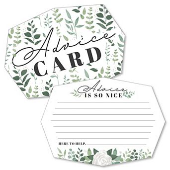 Big Dot Of Happiness Boho Botanical Wish Card Party Activities Shaped Advice Cards Game 20 ct