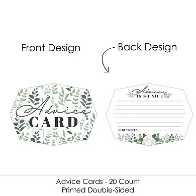Big Dot Of Happiness Boho Botanical Wish Card Party Activities Shaped Advice Cards Game 20 Ct