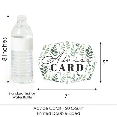 Big Dot Of Happiness Boho Botanical Wish Card Party Activities Shaped Advice Cards Game 20 Ct