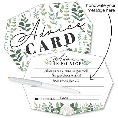 Big Dot Of Happiness Boho Botanical Wish Card Party Activities Shaped Advice Cards Game 20 Ct
