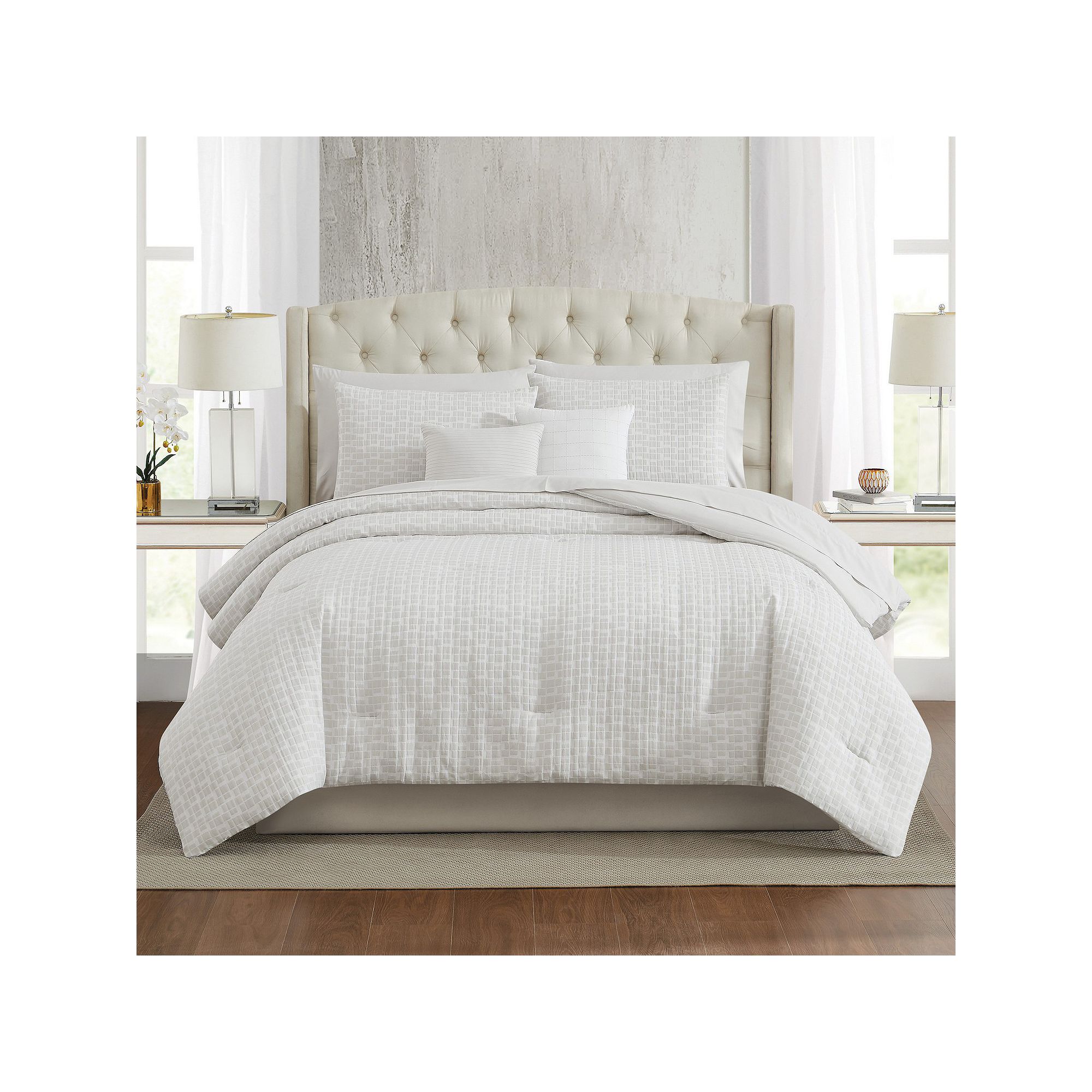5th Avenue Lux Annabelle Geo Champagne 9 Piece Comforter Set, Multi