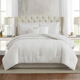 5th Avenue Lux Annabelle Geo Champagne 9 pc Comforter Set