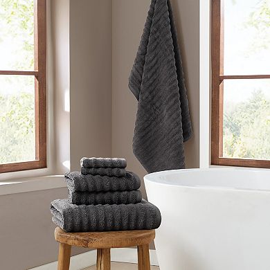 Brooklyn Loom 6-Piece Textured Zero Twist Cotton Towel Set