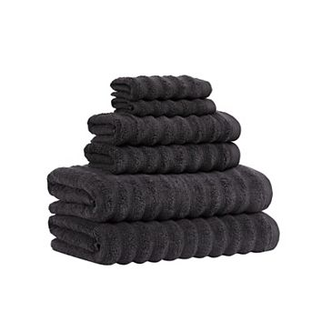 Brooklyn Loom 6 pc Textured Zero Twist Cotton Towel Set