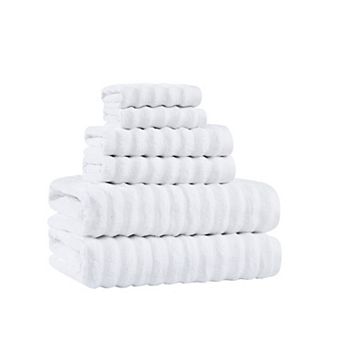 Brooklyn Loom 6 pc Textured Zero Twist Cotton Towel Set