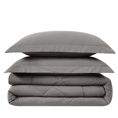 Cannon Solid 3-pc. Oversized Percale Comforter Set