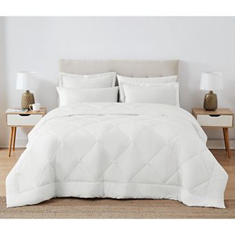 Cannon Solid 3 pc Oversized Percale Comforter Set