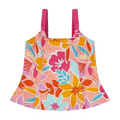 Girls 4-16 ZeroXposur Lavish Peplum Tankini with Skirt 3-Piece Swim Set