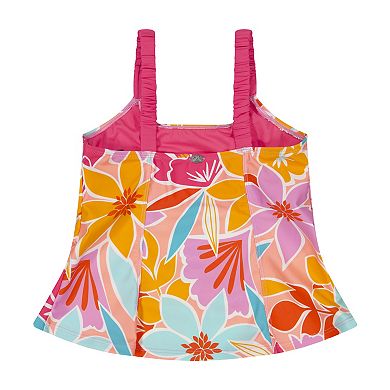 Girls 4-16 ZeroXposur Lavish Peplum Tankini with Skirt 3-Piece Swim Set