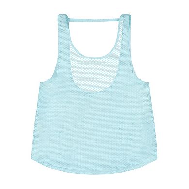 Girls 4-16 ZeroXposur Metallic Color-Block Bikini with Tank Top 2-Piece Swim Set