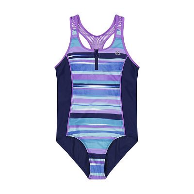 Girls 4-16 ZeroXposur Terrace Zip Front 1-Piece with Shorts 2