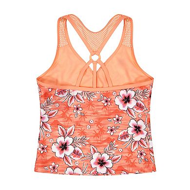 Girls 4-16 ZeroXposur Bula Bula O-Ring Tankini with Skirt 3-Piece Swim Set