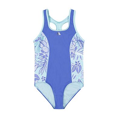 Girls 4-16 ZeroXposur Maui Printed Side 1-Piece with Sun Top 2-Piece Swim Set