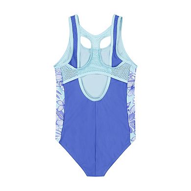 Girls 4-16 ZeroXposur Maui Printed Side 1-Piece with Sun Top 2-Piece Swim Set