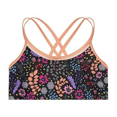 Girls 4-16 ZeroXposur Ferrarium Double Strap Bikini Set with Tank Top 3-Piece Swim Set
