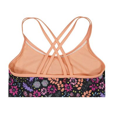 Girls 4-16 ZeroXposur Ferrarium Double Strap Bikini Set with Tank Top 3-Piece Swim Set