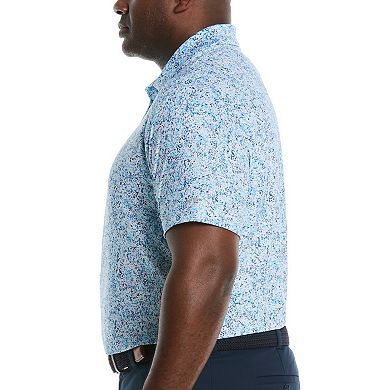 Big & Tall Grand Slam Paint Splatter Print Short Sleeve Golf Polo
