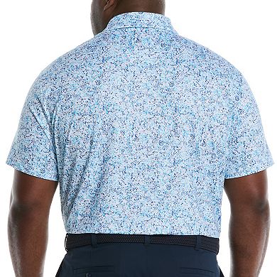 Big & Tall Grand Slam Paint Splatter Print Short Sleeve Golf Polo