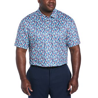 Big & Tall Grand Slam Bloody Mary Drink Print Short Sleeve Golf Polo Shirt
