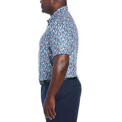 Big & Tall Grand Slam Bloody Mary Drink Print Short Sleeve Golf Polo Shirt