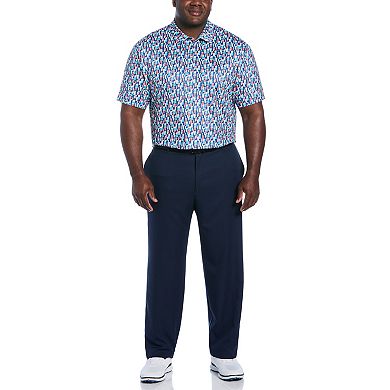Big & Tall Grand Slam Bloody Mary Drink Print Short Sleeve Golf Polo Shirt