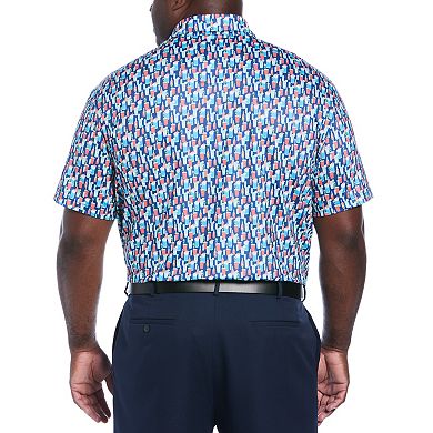 Big & Tall Grand Slam Bloody Mary Drink Print Short Sleeve Golf Polo Shirt