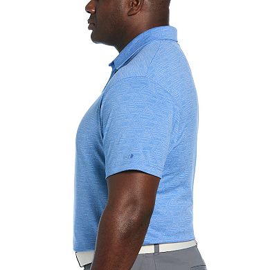 Big & Tall Grand Slam Jacquard Geo Short Sleeve Golf Polo Shirt