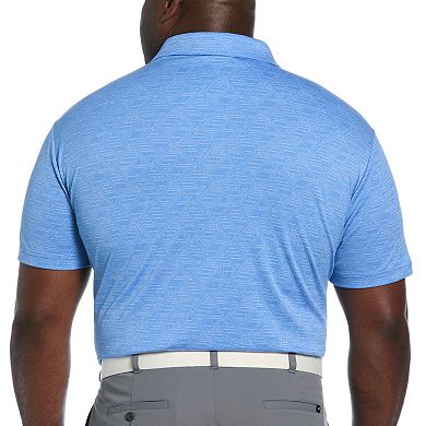 Big & Tall Grand Slam Jacquard Geo Short Sleeve Golf Polo Shirt