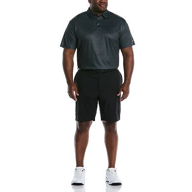 Big & Tall Grand Slam Printed Plaid Short Sleeve Golf Polo Shirt