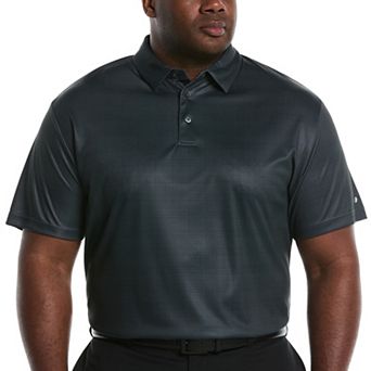 Big & Tall Grand Slam Printed Plaid Short Sleeve Golf Polo Shirt