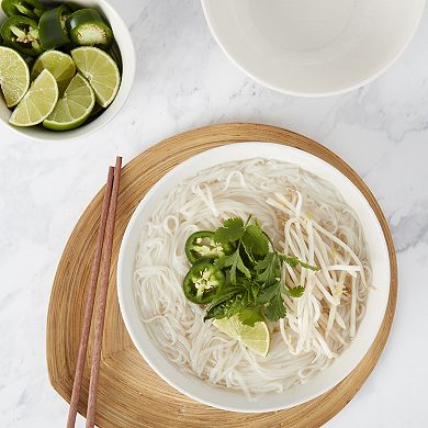 Tabletops Gallery 3-pc. Medici Embossed White Bowl Set