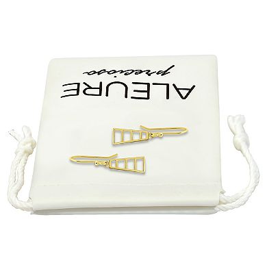 Aleure Precioso Sterling Silver Ladder Design Drop Earrings