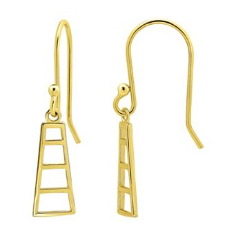 Aleure Precioso Sterling Silver Ladder Design Drop Earrings