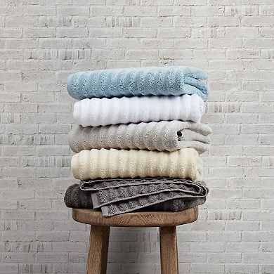 Christian Siriano NY 6-Piece Textured Zero Twist Cotton Bath Towel Set