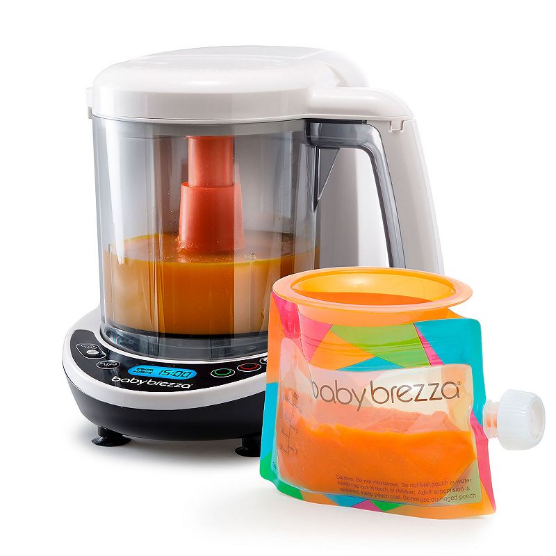 Baby Brezza - Deluxe Baby Food Maker - White/Black/Orange