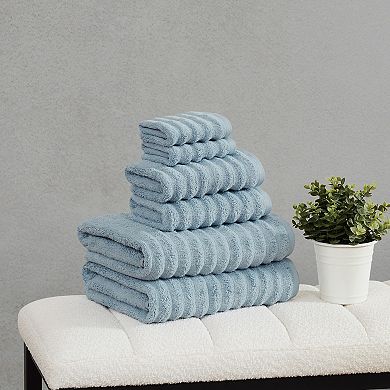 Borghese Ribbed Zero Twist 6-Piece Towel Set