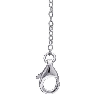 Stella Grace Sterling Silver 1 Carat TW. Black Diamond Bead Station Necklace