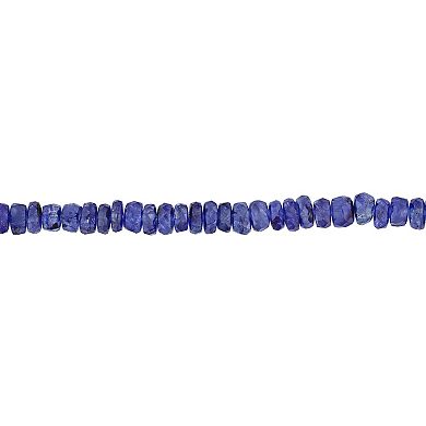 Stella Grace Sterling Silver Blue Sapphire Facetted Bead Necklace
