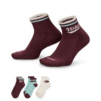 Men's Nike 3-Pack Everyday Plus Retro Ankle Socks