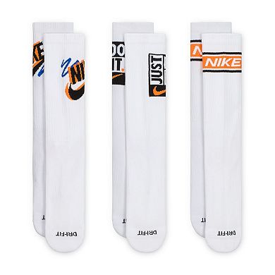 Men's Nike 3-Pack Everyday Plus Crew Socks