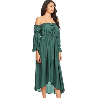 Women's Casual Boho Long Sleeve Off Shoulder Renaissance Dress