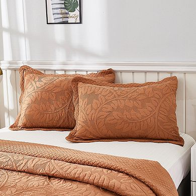 Marcielo 2 Pcs Embroidered Cotton Pillow Shams