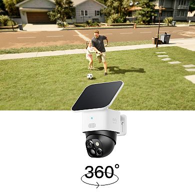 Eufy Security S340 Outdoor Pan & Tilt Dual Security Camera with Solar Panel
