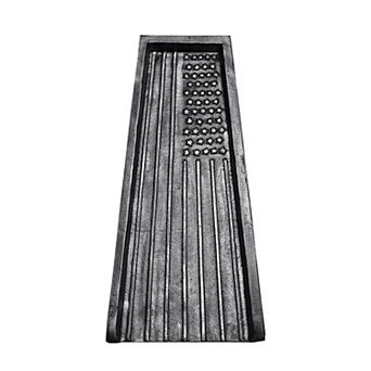 Silver Usa Patriotic Flag Cast Aluminum Downspout Gutter 24 in Splash Block